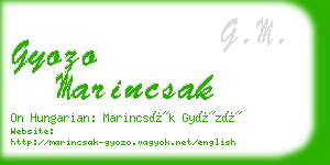 gyozo marincsak business card